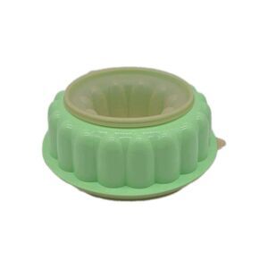 Vintage Tupperware 3pc Jel-N-Serve Jello Mold Ice Ring Mint Green 1201-1202-1203